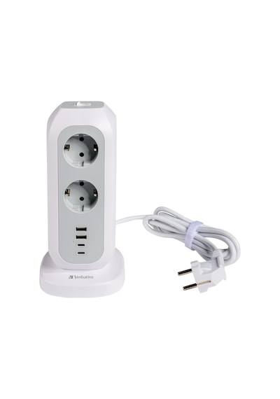 Verbatim 49547 - Eupt-01 Eu Power Tower - 11xac / 2xusb / 2xtype-