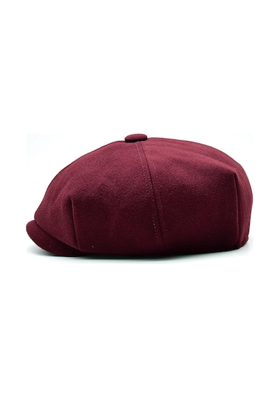 Külah Erkek Dökümlü Kışlık Newsie Kasket Premium Irish Flat Cap Şapka - Bordo