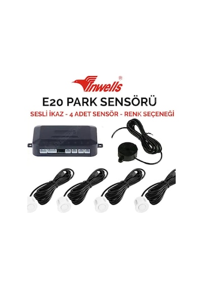 Inwells E20 Inwells Sesli Park Sensörü Gri