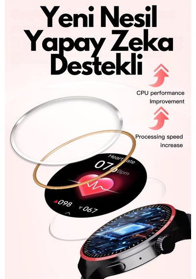 Wearfitpro Hw10 Pro 1.52 İnç 38 Mm Yuvarlak Amoled Ekran Yapay Zeka Destekli Akıllı Saat