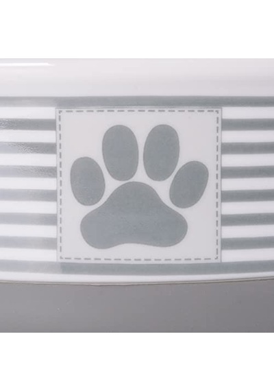 Bone Dry Paw & Patch Seramik Evcil Hayvan Koleksiyonu, Orta Set, 15x5 Cm, Gri, 2 Parça Sku: Smgstk314b15de43 Acı Kahve