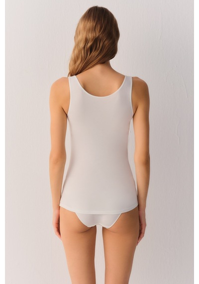 Suwen Comfy Modal Kalın Askılı Atlet Sw4028036 Ekru