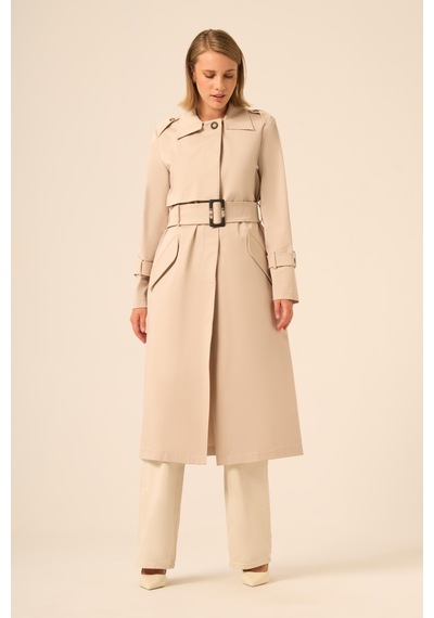 Ftz Women Kadın Trenç Kaban Beige 31211 Beige