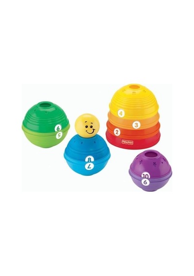 Fisher Price Numaralı Kaplar, İç İçe Geçebilir 10 Renkli Kap, 5 T