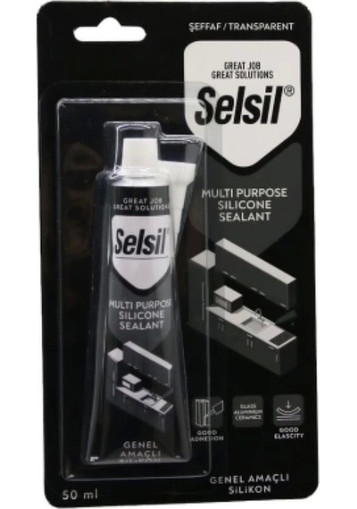 Selsil Tüp Silikon 50ml - Şeffaf Tr