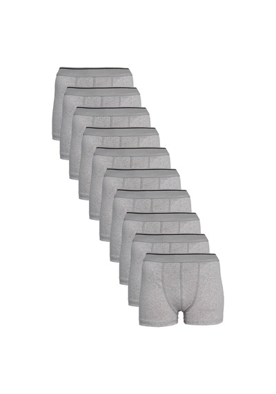 Nacar Store Erkek Gri 12'li Paket Likralı Pamuklu Boxer