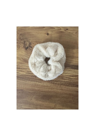 Düz Renk Peluş Lastik Toka Krem - 790144688 Krem
