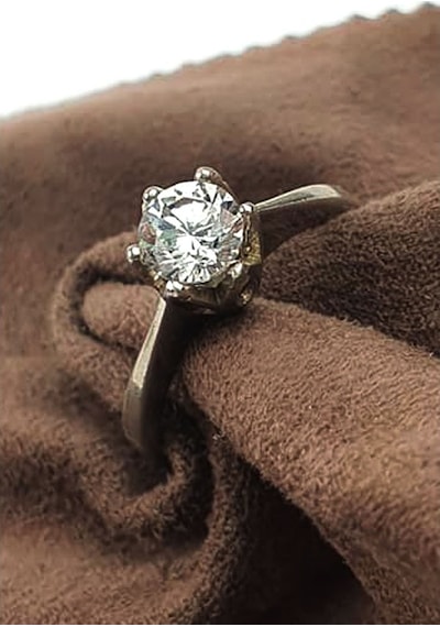 Swarovski Taşlı Gümüş Tek Taş Yüzük 18