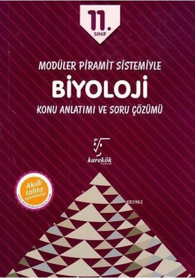 11.Sınıf Modüler Piramit Sistemiyle Biyoloji Konu Anlatımı ve Soru Çözümü -  Karekök Eğitim Yayın