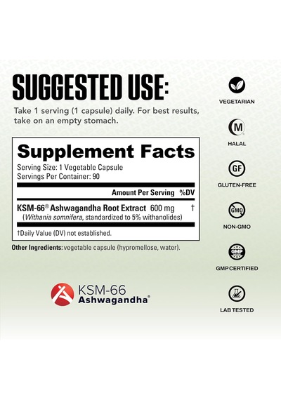 Nutrabio Ksm66 Herbal For Mood & Performance 600 Mg 90 Caps Aromasız