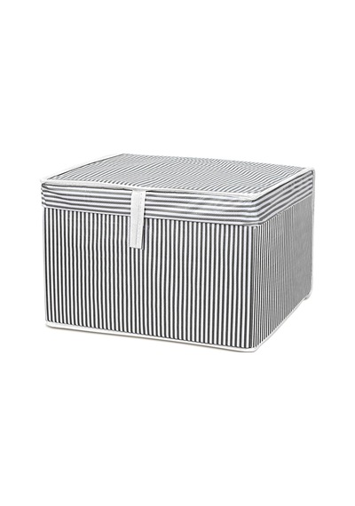 2'li Set Kapaklı Çok Amaçlı Hurç Saklama Kutusu Organizer Mini 40 X 30 X 26 Cm Gri Gri