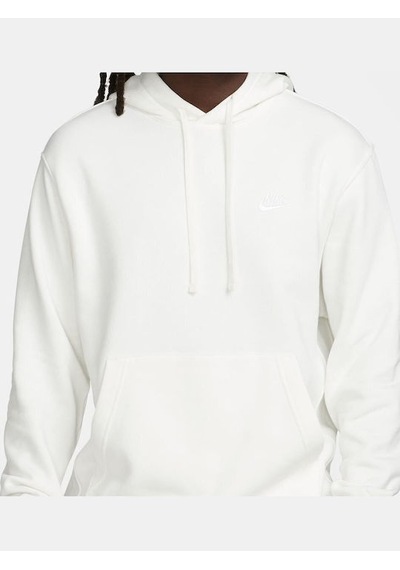 Nike Sportswear Club Fleece Kapüşonlu Erkek Beyaz Sweatshirt