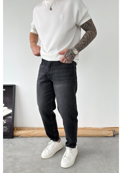 Füme Soft Degrade Boyfriend Pantolon Füme