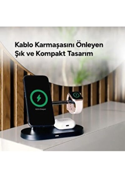 Ttec Aircharger Quattro M Magsafe Uyumlu Ledli Kablosuz Hızlı Şarj Standı