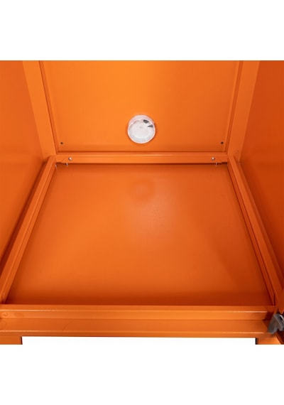 Alfafonet Ziglat Serisi Kilitli Metal Home Office Dolabı Cam Kapaklı Turuncu Ral 2004 450x1050x450 Mm