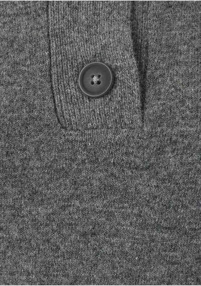 Mavi Yuvarlak Yaka Kazak Mid Grey Melange Gri
