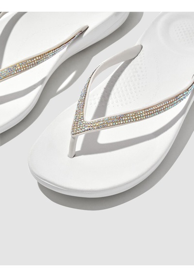 Fitflop Iqushıon Sparkle R08 Beyaz Kadın Parmak Arası Terlik Beyaz