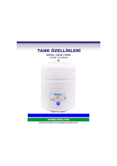 Savora 14 Aşamalı 8 Lt. Çelik Tanklı Kapalı Kasa Su Arıtma Cihazı Özel Sarım Membran Filtre
