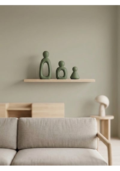 Kaveld Aura Family Minimalist Dekoratif Heykel 3'lü Set El Yapımı Modern Biblo Mermer Tozu & Çimento Kompozit Premium Salon Ve Ofis Dekoru Yeşil Kaveld Aura Family Minimalist Dekoratif Heykel 3'lü Set El Yapımı Modern Biblo Mermer Tozu & Çimento Kompozit Premium Salon Ve Ofis Dekoru Yeşil