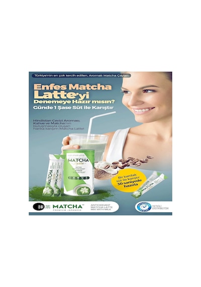 Matcha Premium Japanese Matcha Latte Form Çayı 20 X 7gr X 3 Kutu
