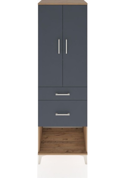 Hyperion Dolap 3 Raflı 2 Çekmeceli 2 Kapaklı 60x44x195 Çam-an... Çam