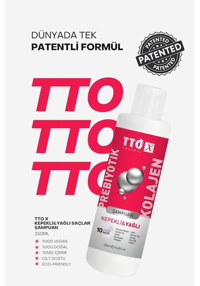 Tto-x Prebiyotik & Kolajen Kepekli Ve Yağlı Saçlar Şampuan 250ml Tüm Saçlar