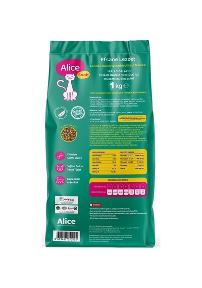 Alice Snob Premium Kedi Maması 5x1 Kg