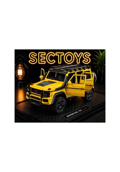 Mercedes-benz G63 Amg Brabus Diecast Model Araba 1:24 Ölçek Mercedes G63 Jip Sarı