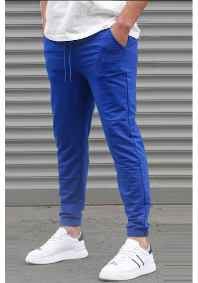 Madmext Saks Basic Paçası Lastikli Erkek Eşofman 5494-saks Saks Mavi