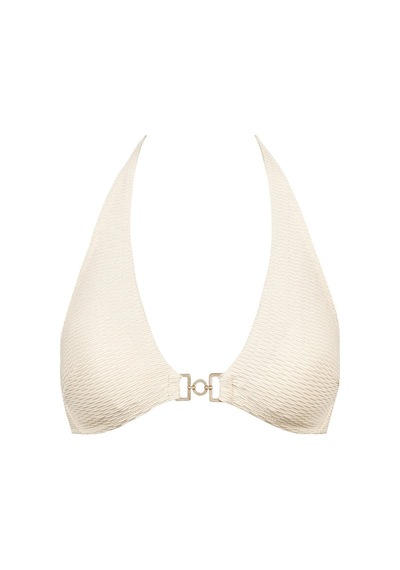Aubade Shimmering Waters Kalıplı Push - Up Bikini Üstü, Altın Detaylı Lurex Jakarlı Sütyen Bej Aubade Shimmering Waters Kalıplı Push - Up Bikini Üstü, Altın Detaylı Lurex Jakarlı Sütyen Bej
