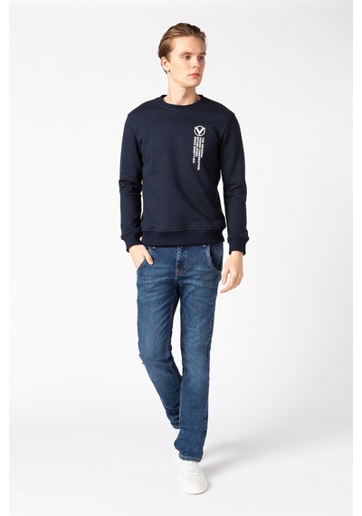 Vigoss Erkek Baskılı Sweatshırt 62132-30048 - Lacivert Vigoss Erkek Baskılı Sweatshırt 62132-30048 - Lacivert
