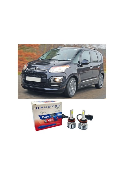 Citroen C3 Picasso Led Xenon Uzun Far Ampulü H1 Duo Yeni Seri Beyaz 2009-2017