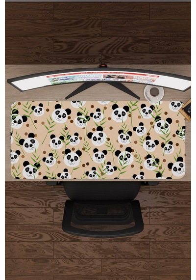Panda Kaymaz Dikişli Kauçuk Oyuncu Mousepad V5 - 90x40 Xxl Gaming Mouse Pad Fare Altlığı