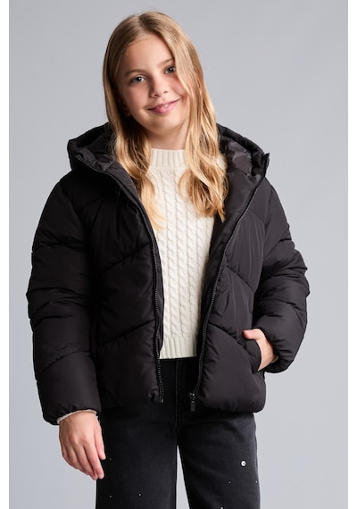 Defacto Kapüşonlu Mont Kız Çocuk C5389a826aubk27 Siyah-bk27