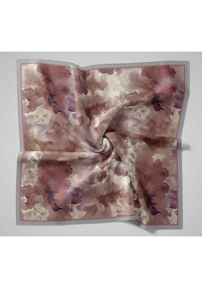 Silk Home Olinda İpek Eşarp 47004-03 Gri, Gül Kurusu, Bej, Taba, Bordo