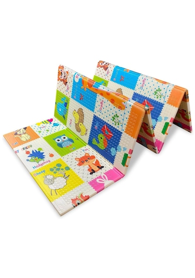 Delt Katlanabilir Çift Taraflı Oyun Matı-oyun Halısı 150x200x1 Cm Taşıma Çantalı