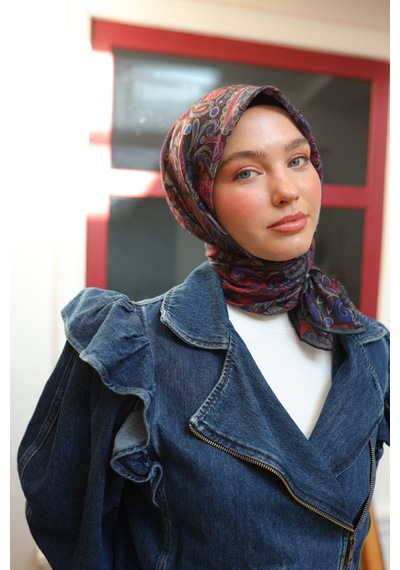 Silk Home Soft İince Pamuk Eşarp 73071-46 Siyah Mercan