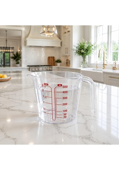 Dereceli Ölçü Kabı 1000 Ml Hacminde 10 Aralıklı Sert Plastik Ölçü Kabı 1l 1, 500 Ml Diğer