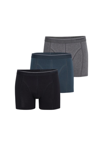 Blackspade Erkek Pamuklu Boxer 3'lü Paket 9673-bs Siyah-antra Melanj-antrasit