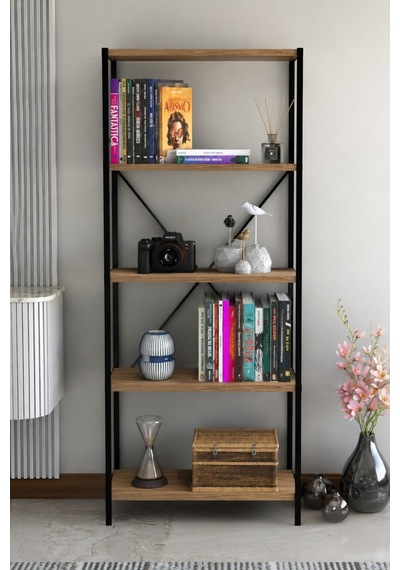 150 Cm Dekoratif 5 Raflı Kitaplık Çok Amaçlı Raf Mutfak Rafı Metal Kitaplık Atlantik Çam Ceviz 150 Cm Dekoratif 5 Raflı Kitaplık Çok Amaçlı Raf Mutfak Rafı Metal Kitaplık Atlantik Çam Ceviz