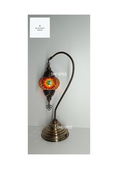 Şarjlı El Yapımı Otantik Mozaik Kuğu Kırmızı - 797424071 Kırmızı