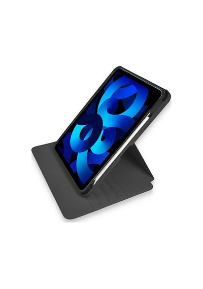 Apple iPad 10.2 7.nesil Kılıf Ling 360 Kalemlikli Tablet Kılıf - Siyah