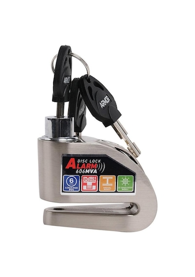 Armor Alarmlı Motorsiklet Disk Kilidi Çelik Gövde 606 Mva 6mm-inox