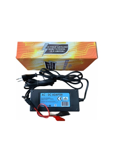 Ata Elektronik 12 Volt Kuru Tip Akü Şarj Cihazı Adaptörü Şarz Aleti Extra Timsah Maşalı 12v Şarj Kesici 3.5 Amper Sku: Zeusstk25c540db39
