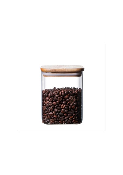 600ml Sızdırmaz Vakumlu Bambu Kapaklı Borosilikat Cam Kavanoz Hava Geçirmez & Dayanıklı Gıda Saklama Kabı 10cm X 10cm Çok Renkli