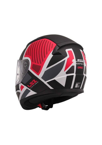 Ls2 Rapid 2 Grid Kapalı Kask Beyaz - Kırmızı