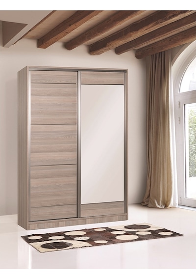 Doğandekorasyon Bora 120 Cm Sürgülü Dolap Gardırop Vestiyer Portmanto
