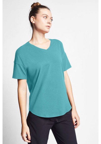 Lescon Kadın Kısa Kollu T-shirt 24s-2215-24b. Yeşil