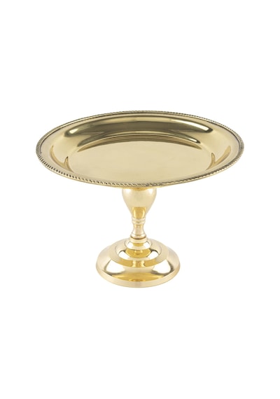 Mikasa Moor Gold Ayaklı Yuvarlak Servis 21x15 Cm Sarı