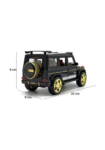 Mercedes Brabus G800 1:24 Metal Model Araba - Sesli Işıklı, Çek Bırak, Açılan Kapılar - Siyah
